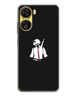 Чехол для ZTE Nubia Neo 5G с картинкой «PUBG — силуэт воина»