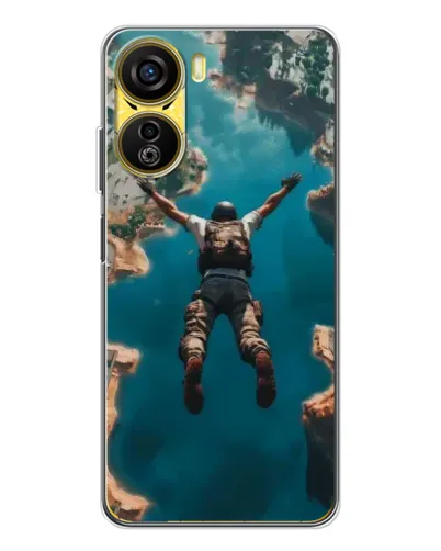 Чехол для ZTE Nubia Neo 5G с картинкой «PUBG — свободное падение»