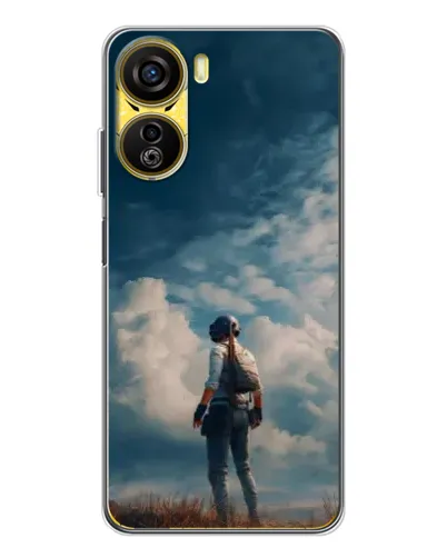 Чехол для ZTE Nubia Neo 5G с картинкой «Герой PUBG на скале»