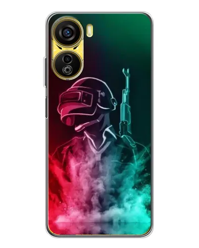 Чехол для ZTE Nubia Neo 5G с картинкой «PUBG — огненный воин»