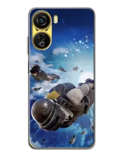Чехол для ZTE Nubia Neo 5G с картинкой «Десант PUBG — прыжок»