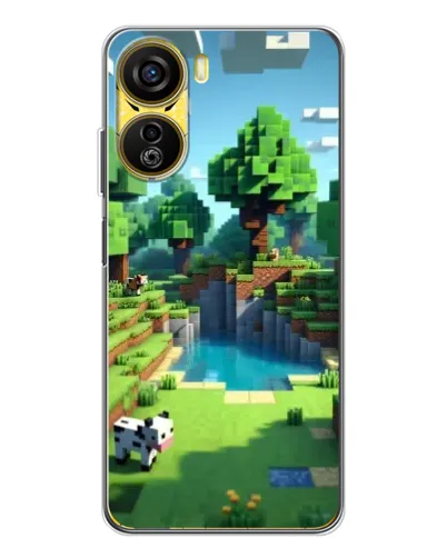 Чехол для ZTE Nubia Neo 5G с картинкой «Minecraft летний день»