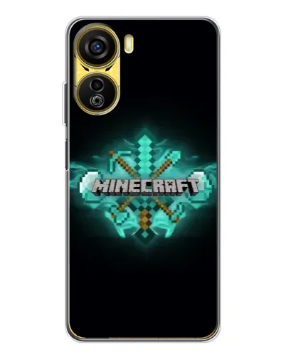 Чехол для ZTE Nubia Neo 5G с картинкой «Minecraft Diamond лого»