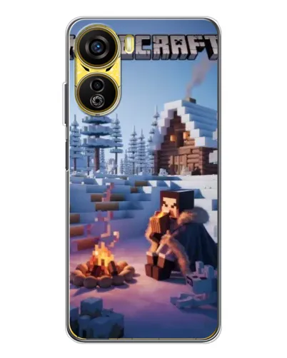 Чехол для ZTE Nubia Neo 5G с картинкой «Зимний Minecraft»