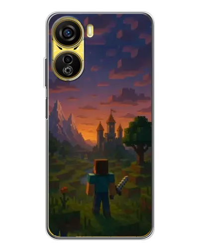 Чехол для ZTE Nubia Neo 5G с картинкой «Стив у башни»