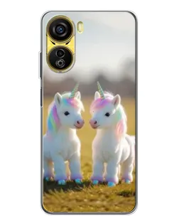 Чохол для ZTE Nubia Neo 5G з картинкою «Пара єдинорогів»