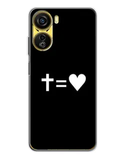 Чехол для ZTE Nubia Neo 5G с картинкой «Крест и Сердце»