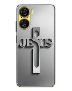 Чохол для ZTE Nubia Neo 5G з картинкою «Металевий хрест Jesus»