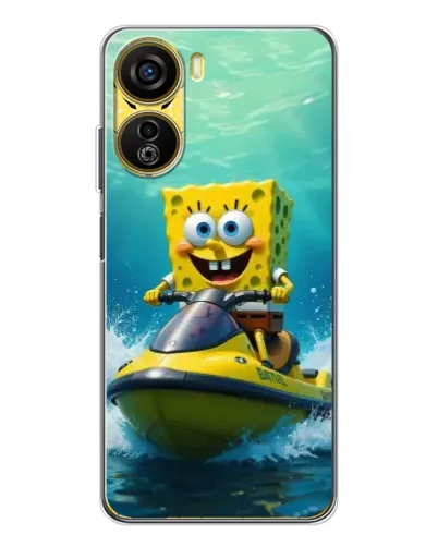 Чехол для ZTE Nubia Neo 5G с картинкой «Спанч Боб на гидроцикле» Чехол для ZTE Nubia Neo 5G с картинкой «Спанч Боб на гидроцикле»