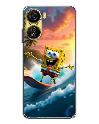 Чехол для ZTE Nubia Neo 5G с картинкой «Губка Боб серфингист» Чехол для ZTE Nubia Neo 5G с картинкой «Губка Боб серфингист»