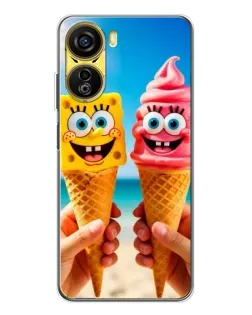 Чехол для ZTE Nubia Neo 5G с картинкой «Спанч Боб мороженое»