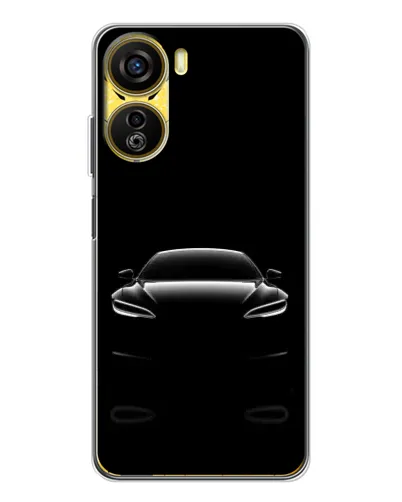 Чехол для ZTE Nubia Neo 5G с картинкой «Силуэт Tesla Night»