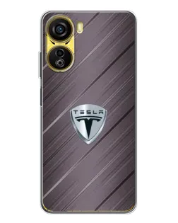 Чехол для ZTE Nubia Neo 5G с картинкой «Металлическая текстура Tesla»