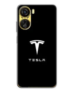 Чехол для ZTE Nubia Neo 5G с картинкой «Tesla White Logo»
