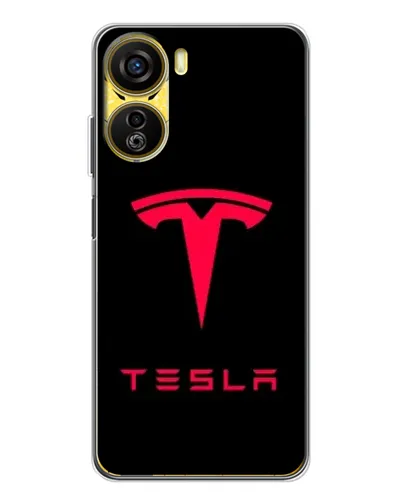 Чехол для ZTE Nubia Neo 5G с картинкой «Tesla Red Logo»
