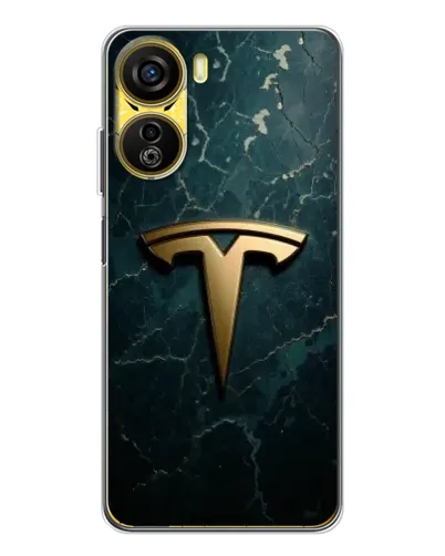 Чехол для ZTE Nubia Neo 5G с картинкой «Мраморная Tesla Gold»