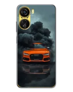 Чехол для ZTE Nubia Neo 5G с картинкой «Audi в облаках дыма»