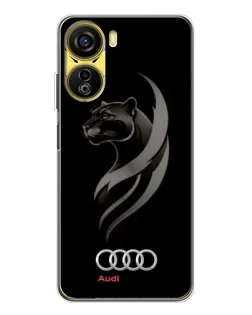 Чехол для ZTE Nubia Neo 5G с картинкой «Графика — пантера и Audi»