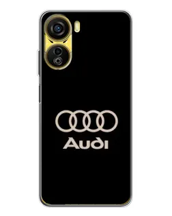 Чехол для ZTE Nubia Neo 5G с картинкой «Audi — золотой логотип»