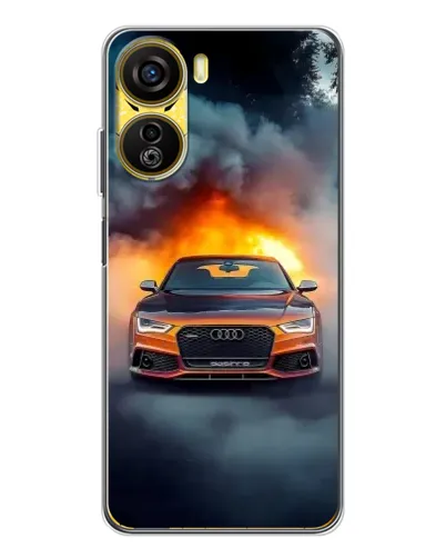 Чехол для ZTE Nubia Neo 5G с картинкой «Audi в огненном дыму» Чехол для ZTE Nubia Neo 5G с картинкой «Audi в огненном дыму»