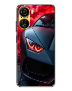 Чехол для ZTE Nubia Neo 5G с картинкой «Lamborghini красное сияние»