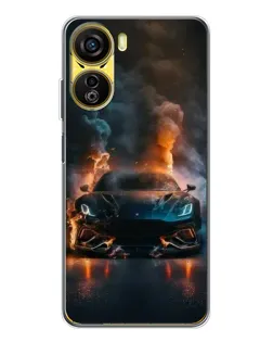 Чехол для ZTE Nubia Neo 5G с картинкой «Lamborghini дымная эстетика»