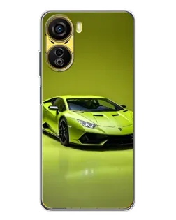 Чехол для ZTE Nubia Neo 5G с картинкой «Салатовый Lamborghini Huracan»