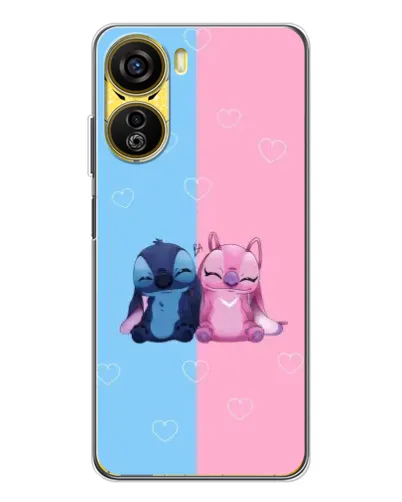 Чехол для ZTE Nubia Neo 5G с картинкой «Stitch и Angel Love»