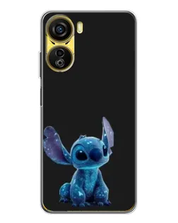 Чехол для ZTE Nubia Neo 5G с картинкой «Стич на черном»