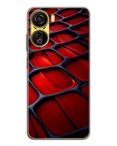 Чехол для ZTE Nubia Neo 5G с картинкой «Красная глянцевая сетка»