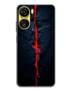 Чехол для ZTE Nubia Neo 5G с картинкой «Kрасная лавовая трещина»