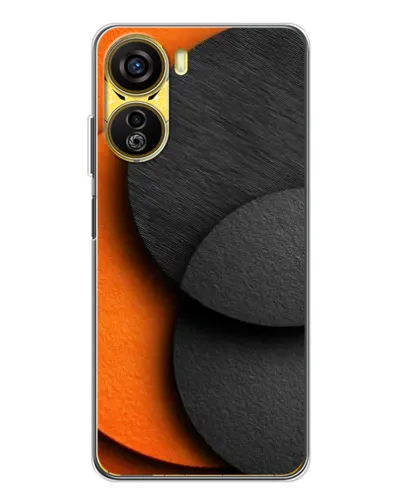 Чехол для ZTE Nubia Neo 5G с картинкой «Геометрия оранжевых кругов»