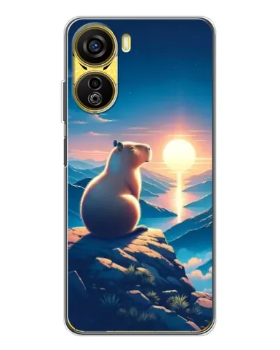 Чехол для ZTE Nubia Neo 5G с картинкой «Закат солнца с капибарой» Чехол для ZTE Nubia Neo 5G с картинкой «Закат солнца с капибарой»
