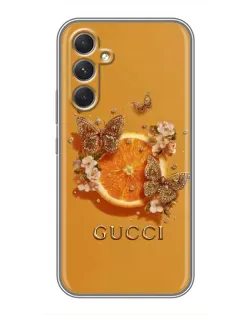 Чехол для ZTE Nubia Red Magic 11 Pro с картинкой «Gucci — золотые бабочки» Чехол для ZTE Nubia Red Magic 11 Pro с картинкой «Gucci — золотые бабочки»