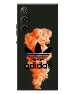 Чехол для ZTE Nubia RedMagic 10 Air с картинкой «Оранжевый дым Adidas»