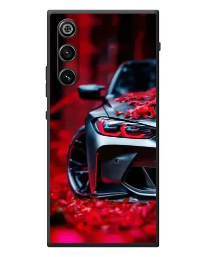 Чехол для ZTE Nubia RedMagic 10 Air с картинкой «Спортивная BMW и цветы»