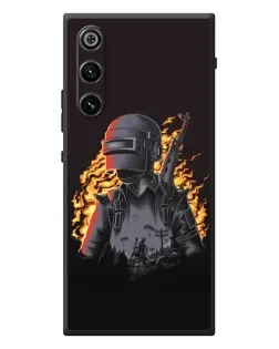Чехол для ZTE Nubia RedMagic 10 Air с картинкой «PUBG — огненный силуэт»
