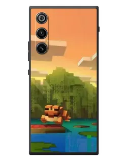 Чехол для ZTE Nubia RedMagic 10 Air с картинкой «Майнкрафт закат солнца»