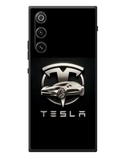 Чехол для ZTE Nubia RedMagic 10 Air с картинкой «Tesla — серебристое авто»