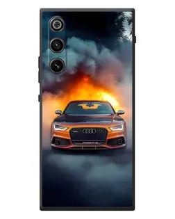 Чехол для ZTE Nubia RedMagic 10 Air с картинкой «Audi в огненном дыму»
