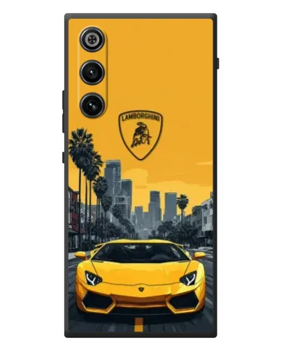 Чохол для ZTE Nubia RedMagic 10 Air з картинкою «Жовтий Lamborghini місто»