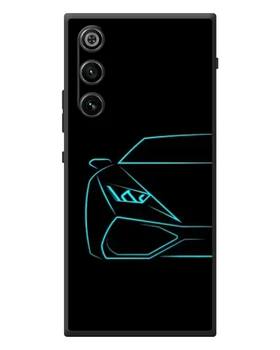 Чохол для ZTE Nubia RedMagic 10 Air з картинкою «Блакитний силует Lamborghini»