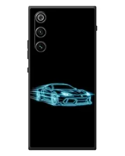 Чохол для ZTE Nubia RedMagic 10 Air з картинкою «Неоновий контур Lamborghini»