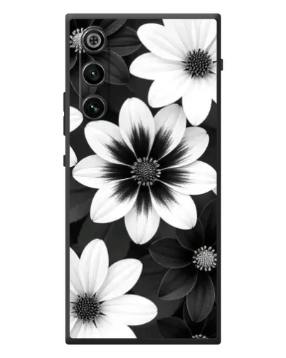 Чехол для ZTE Nubia RedMagic 10 Air с картинкой «Монохромные астры» Чехол для ZTE Nubia RedMagic 10 Air с картинкой «Монохромные астры»