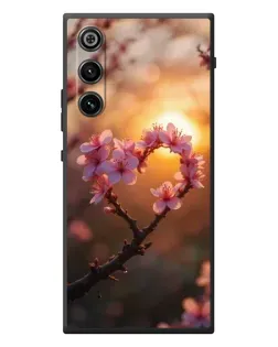 Чехол для ZTE Nubia RedMagic 10 Air с картинкой «Розовый цвет сердце на фоне заката» Чехол для ZTE Nubia RedMagic 10 Air с картинкой «Розовый цвет сердце на фоне заката»