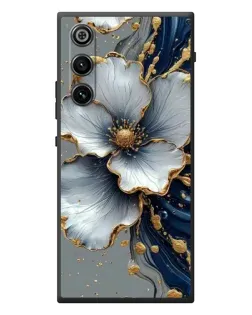 Чехол для ZTE Nubia RedMagic 10 Air с картинкой «Белый цветок и золотой флюид» Чехол для ZTE Nubia RedMagic 10 Air с картинкой «Белый цветок и золотой флюид»