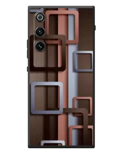 Чехол для ZTE Nubia RedMagic 10 Air с картинкой «Коричневые объемные квадраты» Чехол для ZTE Nubia RedMagic 10 Air с картинкой «Коричневые объемные квадраты»