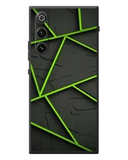 Чехол для ZTE Nubia RedMagic 10 Air с картинкой «Зеленые геометрические линии»