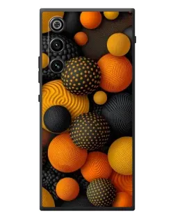 Чехол для ZTE Nubia RedMagic 10 Air с картинкой «Объемные оранжевые сферы»
