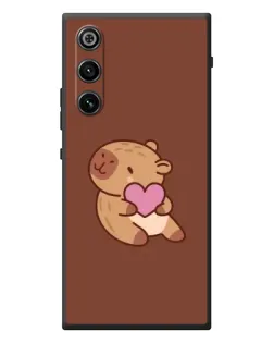 Чехол для ZTE Nubia RedMagic 10 Air с картинкой «Капибара с сердцем»
